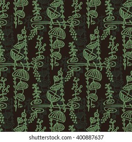 Seamless plant pattern.