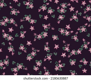 Seamless plant pattern with flowers of aquilegia. Trendy millefleurs. Floral background for textile, wallpaper, covers, surface, print, wrap, scrapbooking, decoupage.