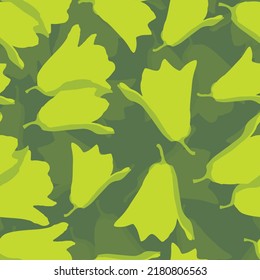 seamless plants pattern background with flowers like a bell , greeting card or fabric