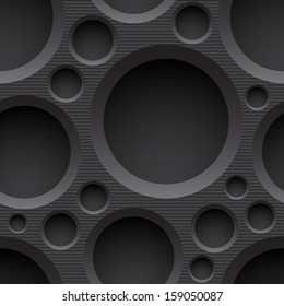 Seamless plastic background with holes. Vector illustration