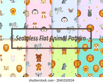 Seamless Plat Pattern Animal Background Fit For Fabric, garmen, Wallpaper, Kids Etc