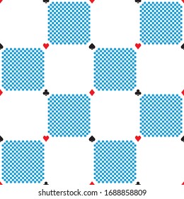seamless playing cards suit pattern background