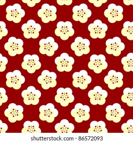 seamless plum blossom pattern background