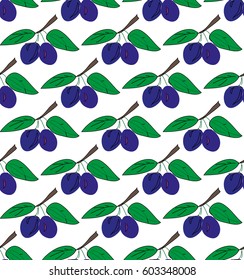 Seamless plum design