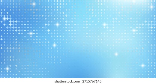 Modelo inconsútil del plus con el tema abstracto de la salud. Fondo médico azul para uso de señalización y diseño. Elemento de diseño de tecnología digital. Ilustración vectorial.