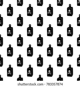 Seamless poison bottles vector pattern