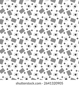 Seamless poker cards pattern with spade ace. Playing card casino decoration