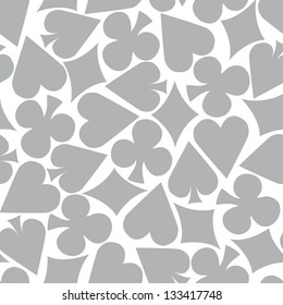 Seamless Poker Pattern Background (grey)