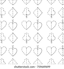 seamless poker pattern with card suits casino texture