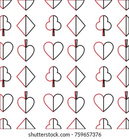 seamless poker pattern with card suits casino texture