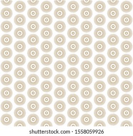 Seamless polar of line vector. Design lotus gold on white background. Design print for illustration, texture, textile, wallpaper, background, pattern. Set 2