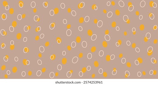 Seamless polka dot and abstract geometric pattern. Perfect for textile printing, fashion, and creative projects. Versatile design with trendy colors for various applications.