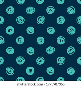 Fondo de punto Polka sin foco. Esquemas de puntos dibujados a mano vectorial sin fisuras. fondo de textura de puntos. Vector de dibujo a mano libre. Papel de escritorio, papel, tela, diseño textil
