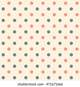 Seamless Polka dot background. Vector illustration