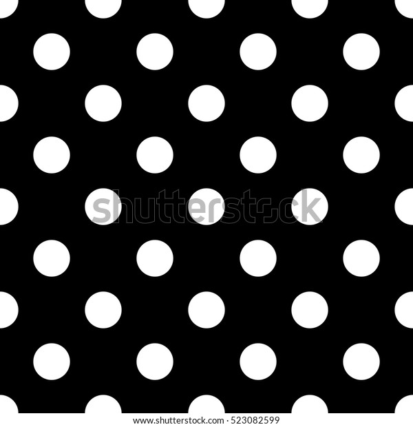 Seamless Polka Dot Black White Background Stock Vector (Royalty Free ...