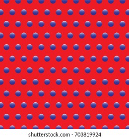 Seamless polka dot blue pattern with circles. Vector