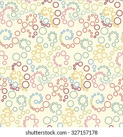 Seamless polka dot colorful pattern with circles. Vector