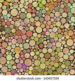 Seamless polka dot grungy vector background