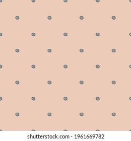 Seamless Polka Dot Pattern, for art print, textile, Boho Wallpaper decor. Hand-drawn vector illustration in a earth tone. Flat design.