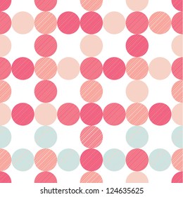 Seamless polka dot pattern background retro texture