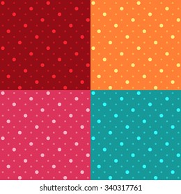 Seamless Polka dot pattern background, Vector illustration