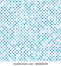 seamless Polka Dot pattern , background , Cool Tone , Vector