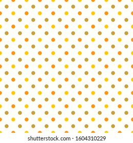 Seamless polka dot pattern, Colorful background, Design element, Autumn image
