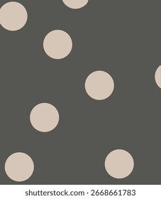 Seamless polka dot pattern with irregular white dots on light blue background. Simple hand-drawn geometric design. Retro and baby shower concept for textile, wallpaper and print. Big Dots.