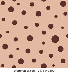 Seamless polka dot pattern with large and small dots. Ideal for fashion, decoration, and design. Perfect for clothing, fabric, stationery, and creative products.