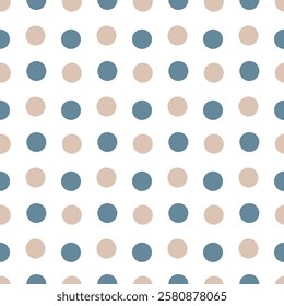 Seamless polka dot pattern on a white background