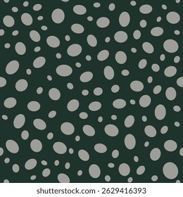 Naadloze Polka Dot Patroon op donkergroene achtergrond. Subtiel Seamless Circle Design voor textiel, behang en digitale kunst achtergronden.
