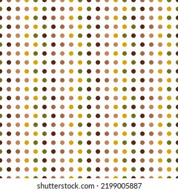 Seamless polka dot pattern. Repeated pastel color circle texture.