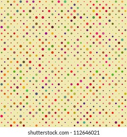 Seamless Polka dot pattern. Vector.