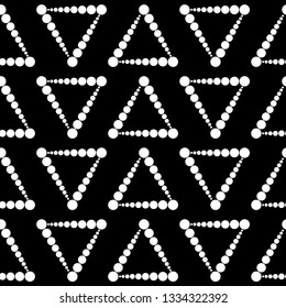 Seamless polka dot pattern. Vector geometric black and white background. Can be used in printing, textile, wrapping, web-design.