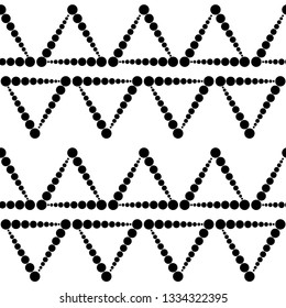 Seamless polka dot pattern. Vector geometric black and white background. Can be used in printing, textile, wrapping, web-design.