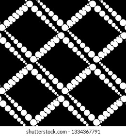 Seamless polka dot pattern. Vector geometric black and white background. Can be used in printing, textile, wrapping, web-design.