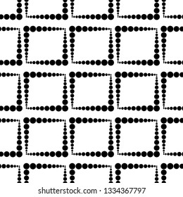 Seamless polka dot pattern. Vector geometric black and white background. Can be used in printing, textile, wrapping, web-design.