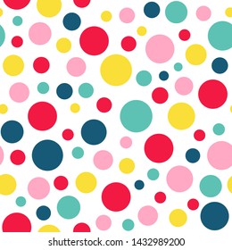 Seamless Polka Dot Pattern. Vector Background For Web, Print, Wallpaper And Other Design.