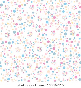 Seamless polka dot pattern, vector background. Seamless pattern can be used for wallpaper, pattern fills, web page background, surface textures