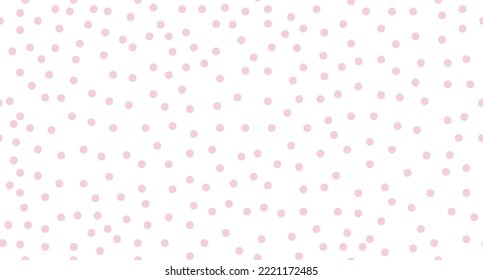 Seamless polka dot pattern. Vector repeating texture. Polka dot with color pastel background. Pink polka dot pattern. Pink polka wrapping texture. Vector illustration