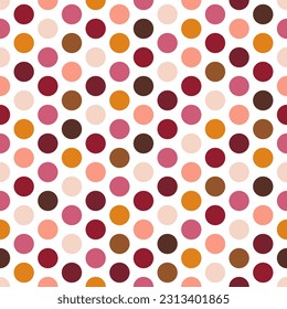 Seamless Polka Dot Pattern. Vector pattern with smooth circles, seamless background with multicolored circles