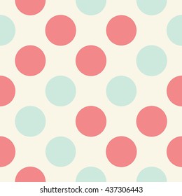 Seamless polka dot pattern. Vector repeating texture.