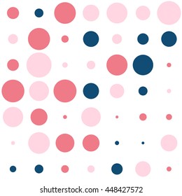 Seamless polka dot pattern. Vector repeating texture.