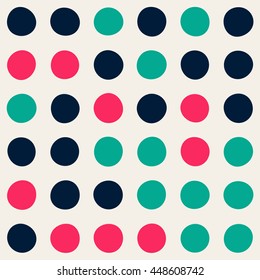 Seamless polka dot pattern. Vector repeating texture.