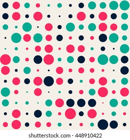 Seamless polka dot pattern. Vector repeating texture.