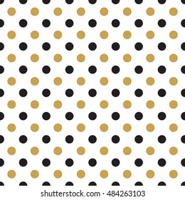 Seamless polka dot pattern. Vector dotted background