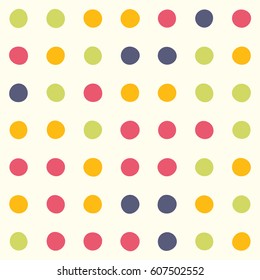 Seamless polka dot pattern. Vector repeating texture.