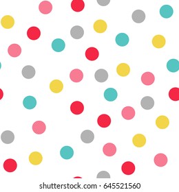 Seamless Polka Dot Pattern. Vector Background For Web, Print, Wallpaper And Other Design.
