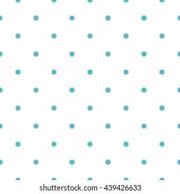 Seamless polka dot pattern with white background. Vector repeating texture.
