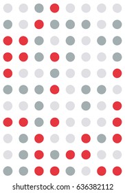 Seamless polka dot pattern with white background. Vector repeating texture.